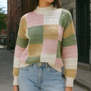 Greylin Gwen patchwork sweater